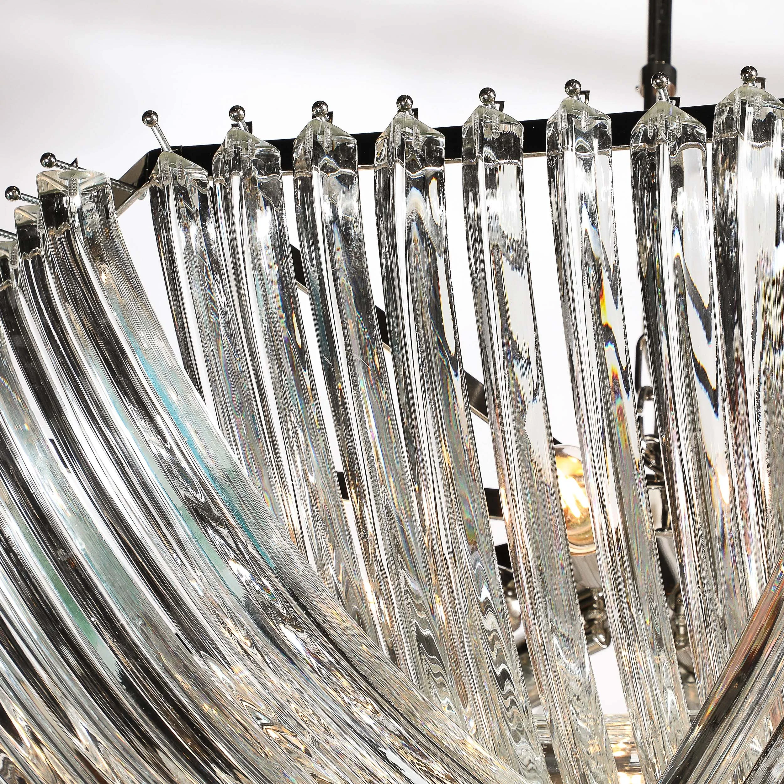 Monumental Modernist Hand-Blown Murano Glass Ribbon